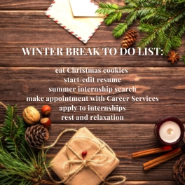Make yourself a to do list over winter break with all the things you want to do. Fill it with fun activities and a few productive tasks.